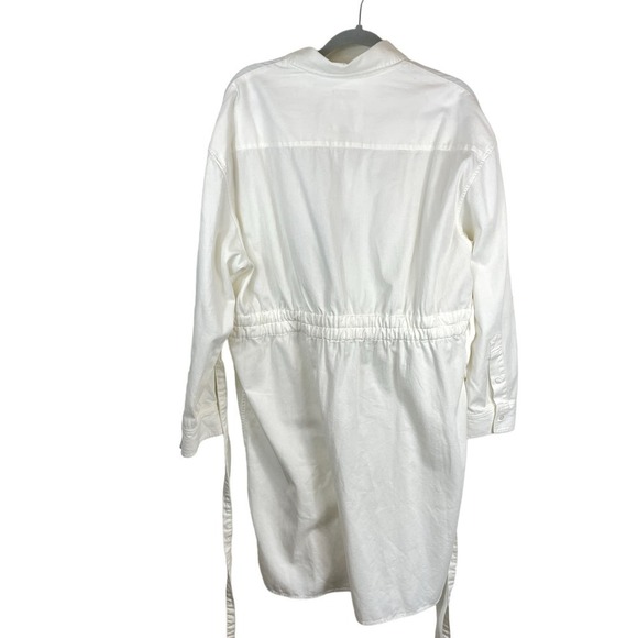 NWOT R13 Oversized Oxford Button Up Belted Shirtdress White Size Large - Picture 10 of 10